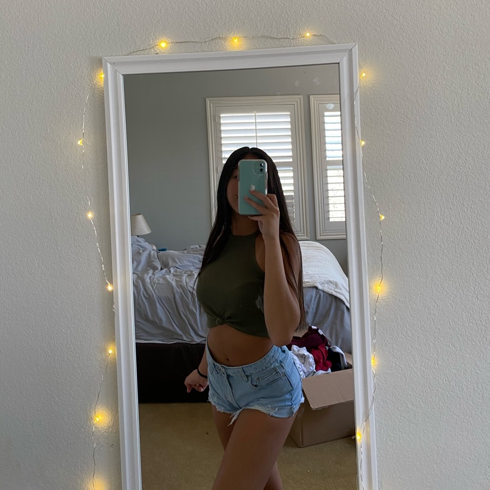 army green halter tank